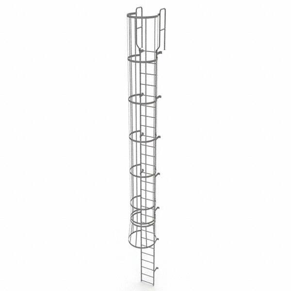 TRI-ARC - Rolling & Wall Mounted Ladders & Platforms Type: Fixed Ladder Style: Safety Cage - Exact Tooling