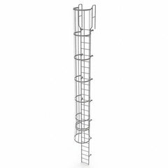 TRI-ARC - Rolling & Wall Mounted Ladders & Platforms Type: Fixed Ladder Style: Safety Cage - Exact Tooling