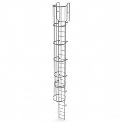 TRI-ARC - Rolling & Wall Mounted Ladders & Platforms Type: Fixed Ladder Style: Safety Cage - Exact Tooling