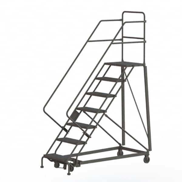 TRI-ARC - Rolling & Wall Mounted Ladders & Platforms Type: Stairway Slope Ladder Style: Rolling Safety Ladder - Exact Tooling