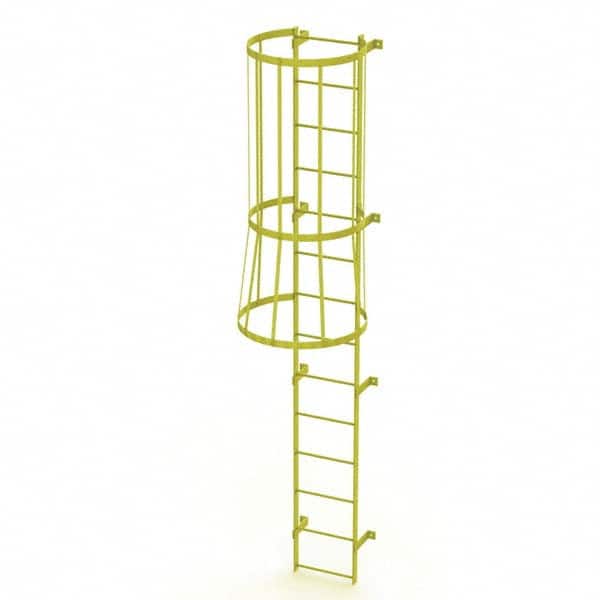 TRI-ARC - Rolling & Wall Mounted Ladders & Platforms Type: Fixed Ladder Style: Safety Cage - Exact Tooling