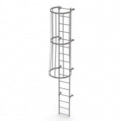 TRI-ARC - Rolling & Wall Mounted Ladders & Platforms Type: Fixed Ladder Style: Safety Cage - Exact Tooling