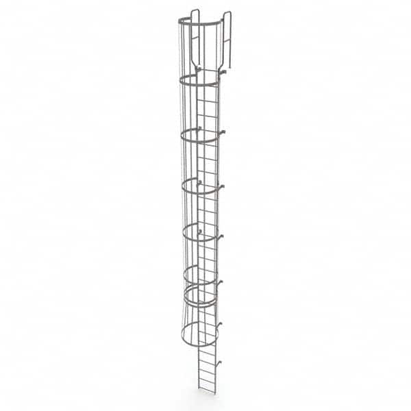 TRI-ARC - Rolling & Wall Mounted Ladders & Platforms Type: Fixed Ladder Style: Safety Cage - Exact Tooling