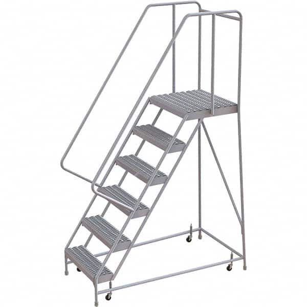 TRI-ARC - Rolling & Wall Mounted Ladders & Platforms Type: Rolling Warehouse Ladder Style: Rolling Safety Ladder - Exact Tooling