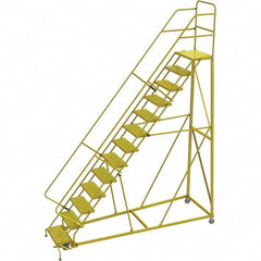 TRI-ARC - Rolling & Wall Mounted Ladders & Platforms Type: Stairway Slope Ladder Style: Forward Descent 50 Degree Incline - Exact Tooling