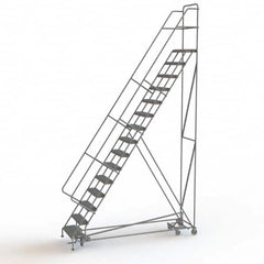 TRI-ARC - Rolling & Wall Mounted Ladders & Platforms Type: All-Directional Ladder Style: Forward Descent 50 Degree Incline - Exact Tooling