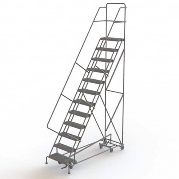 TRI-ARC - Rolling & Wall Mounted Ladders & Platforms Type: All-Directional Ladder Style: Forward Descent 50 Degree Incline - Exact Tooling