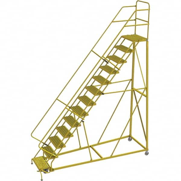TRI-ARC - Rolling & Wall Mounted Ladders & Platforms Type: Stairway Slope Ladder Style: Forward Descent 50 Degree Incline - Exact Tooling