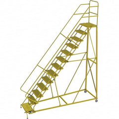 TRI-ARC - Rolling & Wall Mounted Ladders & Platforms Type: Stairway Slope Ladder Style: Forward Descent 50 Degree Incline - Exact Tooling