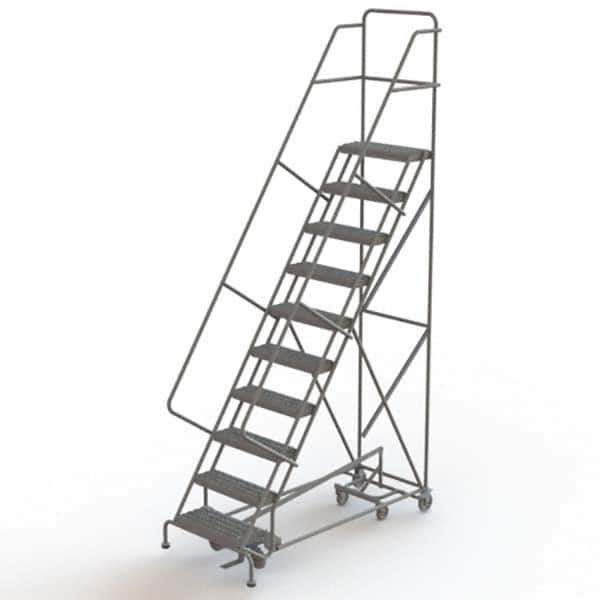 TRI-ARC - Rolling & Wall Mounted Ladders & Platforms Type: All-Directional Ladder Style: Forward Descent 50 Degree Incline - Exact Tooling