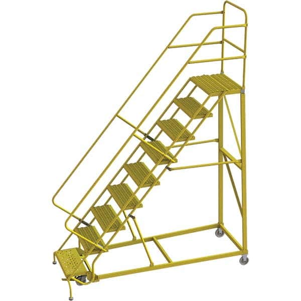 TRI-ARC - Rolling & Wall Mounted Ladders & Platforms Type: Stairway Slope Ladder Style: Forward Descent 50 Degree Incline - Exact Tooling