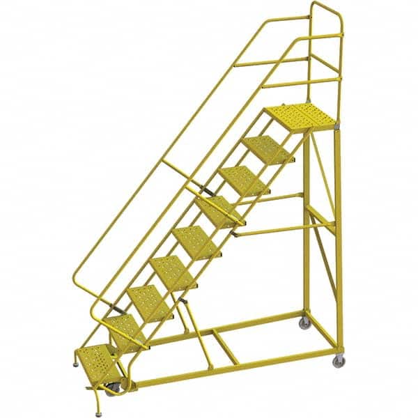 TRI-ARC - Rolling & Wall Mounted Ladders & Platforms Type: Stairway Slope Ladder Style: Forward Descent 50 Degree Incline - Exact Tooling