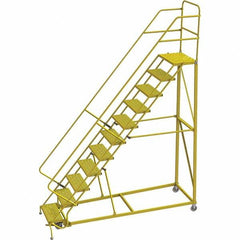 TRI-ARC - Rolling & Wall Mounted Ladders & Platforms Type: Stairway Slope Ladder Style: Forward Descent 50 Degree Incline - Exact Tooling