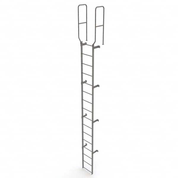 TRI-ARC - Rolling & Wall Mounted Ladders & Platforms Type: Fixed Ladder Style: Safety Cage - Exact Tooling