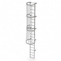 TRI-ARC - Rolling & Wall Mounted Ladders & Platforms Type: Fixed Ladder Style: Safety Cage - Exact Tooling