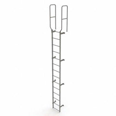 TRI-ARC - Rolling & Wall Mounted Ladders & Platforms Type: Fixed Ladder Style: Safety Cage - Exact Tooling