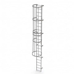 TRI-ARC - Rolling & Wall Mounted Ladders & Platforms Type: Fixed Ladder Style: Safety Cage - Exact Tooling