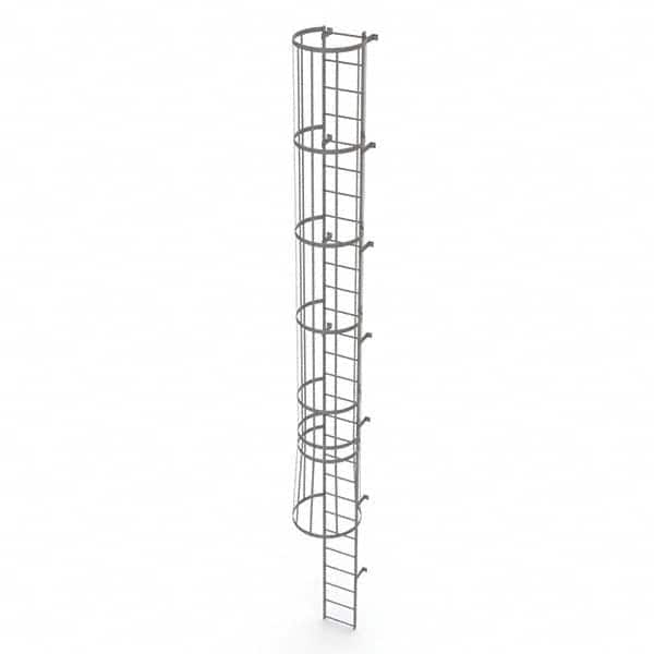 TRI-ARC - Rolling & Wall Mounted Ladders & Platforms Type: Fixed Ladder Style: Safety Cage - Exact Tooling