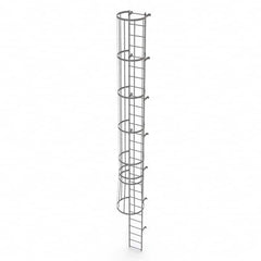 TRI-ARC - Rolling & Wall Mounted Ladders & Platforms Type: Fixed Ladder Style: Safety Cage - Exact Tooling