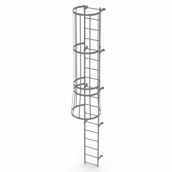 TRI-ARC - Rolling & Wall Mounted Ladders & Platforms Type: Fixed Ladder Style: Safety Cage - Exact Tooling