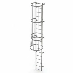 TRI-ARC - Rolling & Wall Mounted Ladders & Platforms Type: Fixed Ladder Style: Safety Cage - Exact Tooling