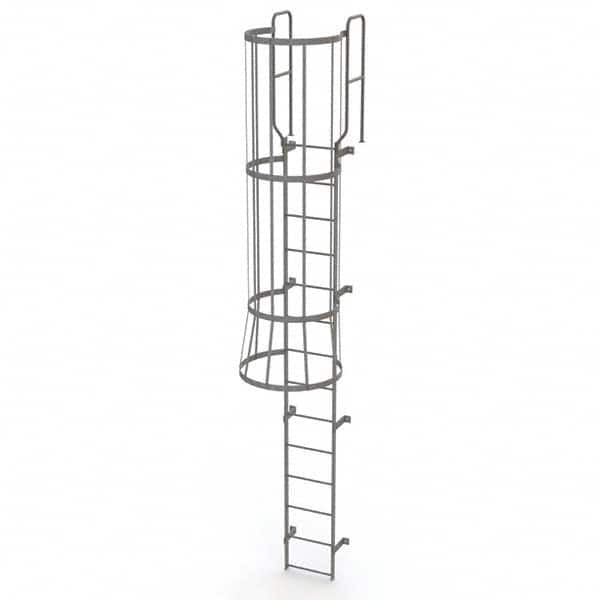 TRI-ARC - Rolling & Wall Mounted Ladders & Platforms Type: Fixed Ladder Style: Safety Cage - Exact Tooling
