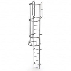 TRI-ARC - Rolling & Wall Mounted Ladders & Platforms Type: Fixed Ladder Style: Safety Cage - Exact Tooling