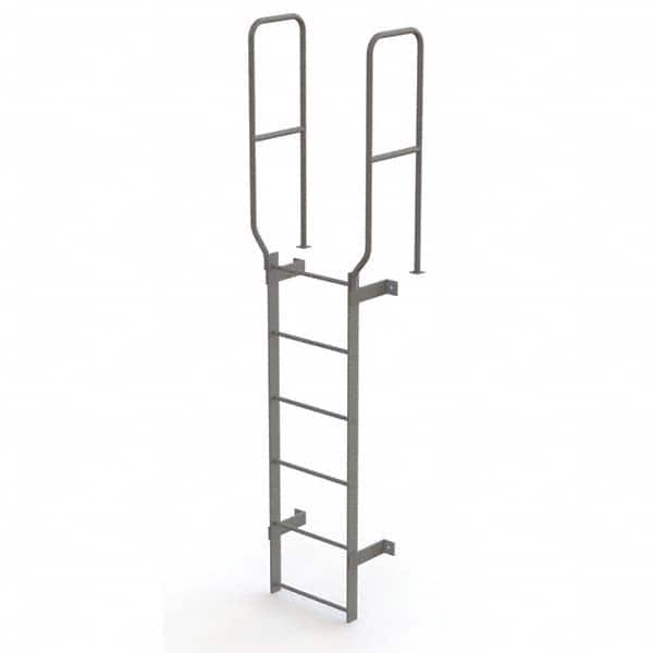 TRI-ARC - Rolling & Wall Mounted Ladders & Platforms Type: Fixed Ladder Style: Safety Cage - Exact Tooling