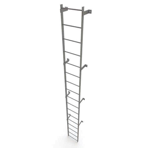 TRI-ARC - Rolling & Wall Mounted Ladders & Platforms Type: Fixed Ladder Style: Safety Cage - Exact Tooling