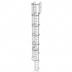 TRI-ARC - Rolling & Wall Mounted Ladders & Platforms Type: Fixed Ladder Style: Safety Cage - Exact Tooling