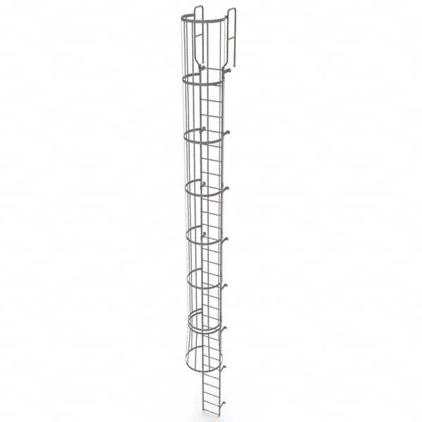 TRI-ARC - Rolling & Wall Mounted Ladders & Platforms Type: Fixed Ladder Style: Safety Cage - Exact Tooling