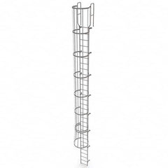 TRI-ARC - Rolling & Wall Mounted Ladders & Platforms Type: Fixed Ladder Style: Safety Cage - Exact Tooling