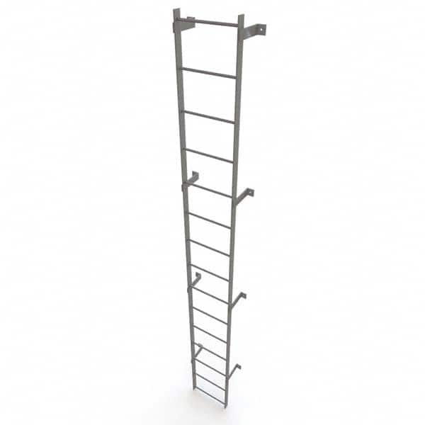 TRI-ARC - Rolling & Wall Mounted Ladders & Platforms Type: Fixed Ladder Style: Safety Cage - Exact Tooling