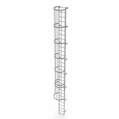TRI-ARC - Rolling & Wall Mounted Ladders & Platforms Type: Fixed Ladder Style: Safety Cage - Exact Tooling