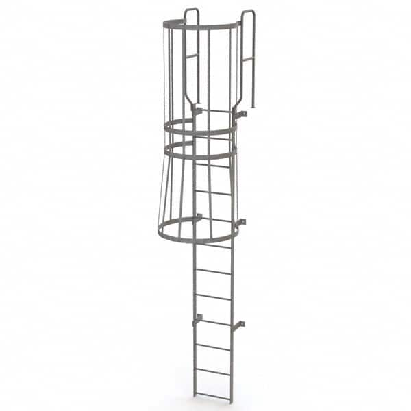 TRI-ARC - Rolling & Wall Mounted Ladders & Platforms Type: Fixed Ladder Style: Safety Cage - Exact Tooling