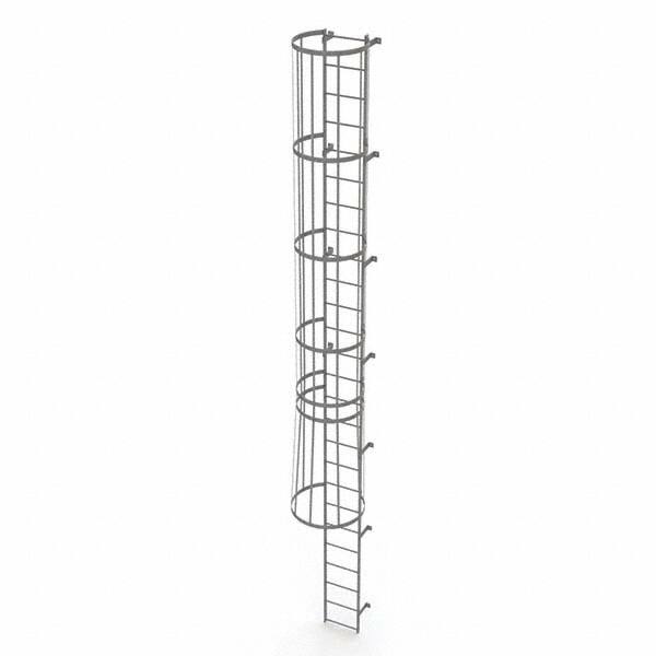 TRI-ARC - Rolling & Wall Mounted Ladders & Platforms Type: Fixed Ladder Style: Safety Cage - Exact Tooling