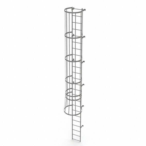 TRI-ARC - Rolling & Wall Mounted Ladders & Platforms Type: Fixed Ladder Style: Safety Cage - Exact Tooling