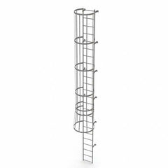 TRI-ARC - Rolling & Wall Mounted Ladders & Platforms Type: Fixed Ladder Style: Safety Cage - Exact Tooling