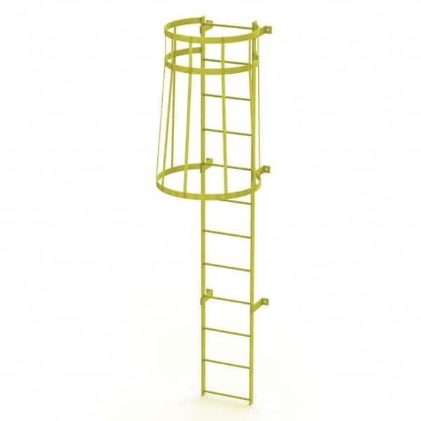 TRI-ARC - Rolling & Wall Mounted Ladders & Platforms Type: Fixed Ladder Style: Safety Cage - Exact Tooling