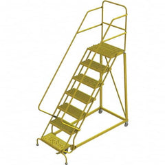TRI-ARC - Rolling & Wall Mounted Ladders & Platforms Type: Stairway Slope Ladder Style: Forward Descent 50 Degree Incline - Exact Tooling