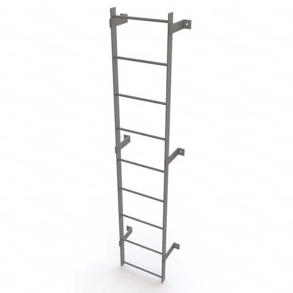 TRI-ARC - Rolling & Wall Mounted Ladders & Platforms Type: Fixed Ladder Style: Safety Cage - Exact Tooling