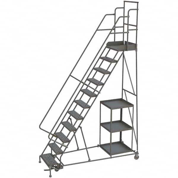 TRI-ARC - Rolling & Wall Mounted Ladders & Platforms Type: Stock-Picking Ladder Style: Rolling Safety Stock Picking Ladder - Exact Tooling
