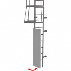 TRI-ARC - Ladder Accessories Type: Door For Use With: Tri-Arc Fixed Gray Steel Ladders - Exact Tooling