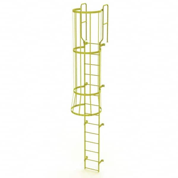 TRI-ARC - Rolling & Wall Mounted Ladders & Platforms Type: Fixed Ladder Style: Safety Cage - Exact Tooling