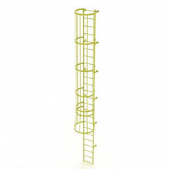 TRI-ARC - Rolling & Wall Mounted Ladders & Platforms Type: Fixed Ladder Style: Safety Cage - Exact Tooling
