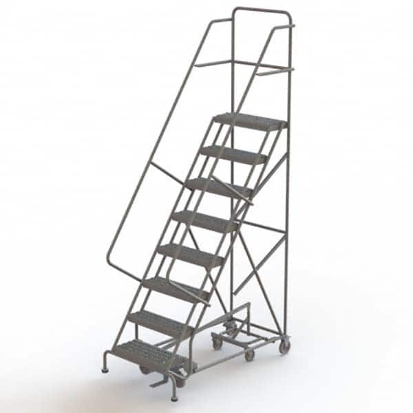 TRI-ARC - Rolling & Wall Mounted Ladders & Platforms Type: All-Directional Ladder Style: Forward Descent 50 Degree Incline - Exact Tooling
