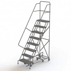 TRI-ARC - Rolling & Wall Mounted Ladders & Platforms Type: All-Directional Ladder Style: Forward Descent 50 Degree Incline - Exact Tooling