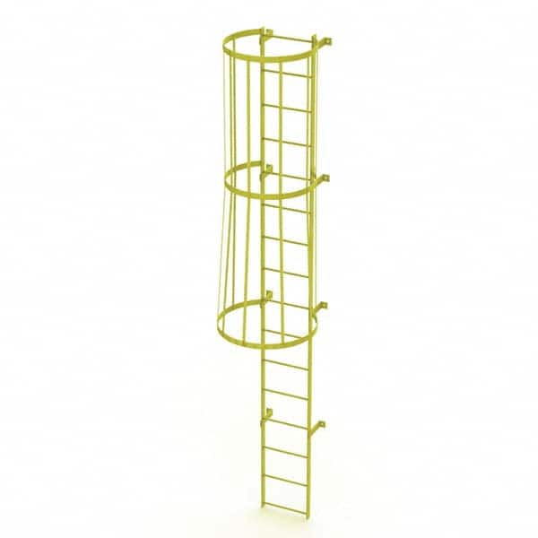 TRI-ARC - Rolling & Wall Mounted Ladders & Platforms Type: Fixed Ladder Style: Safety Cage - Exact Tooling