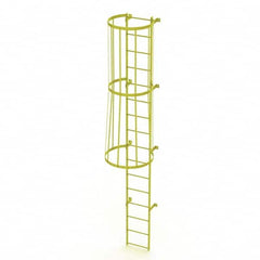 TRI-ARC - Rolling & Wall Mounted Ladders & Platforms Type: Fixed Ladder Style: Safety Cage - Exact Tooling