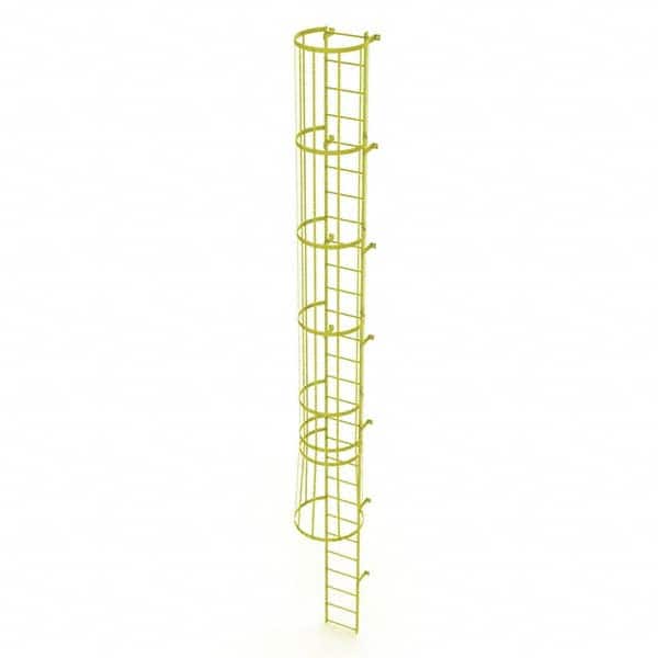 TRI-ARC - Rolling & Wall Mounted Ladders & Platforms Type: Fixed Ladder Style: Safety Cage - Exact Tooling